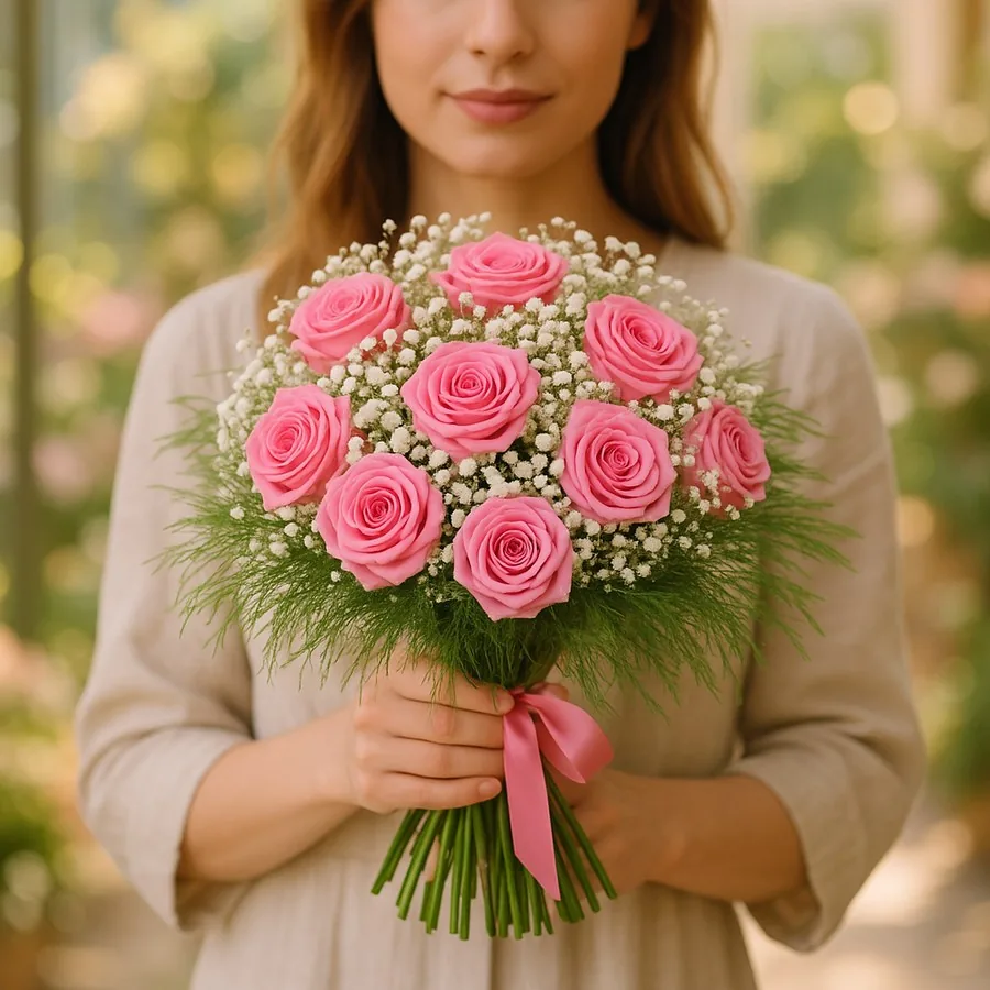 11 Rosa Rosen Strauß