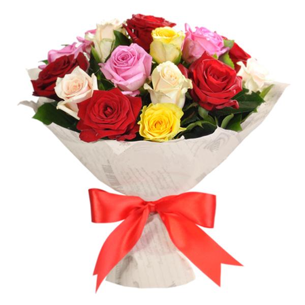 15 Mixed Color Rose Bouquet