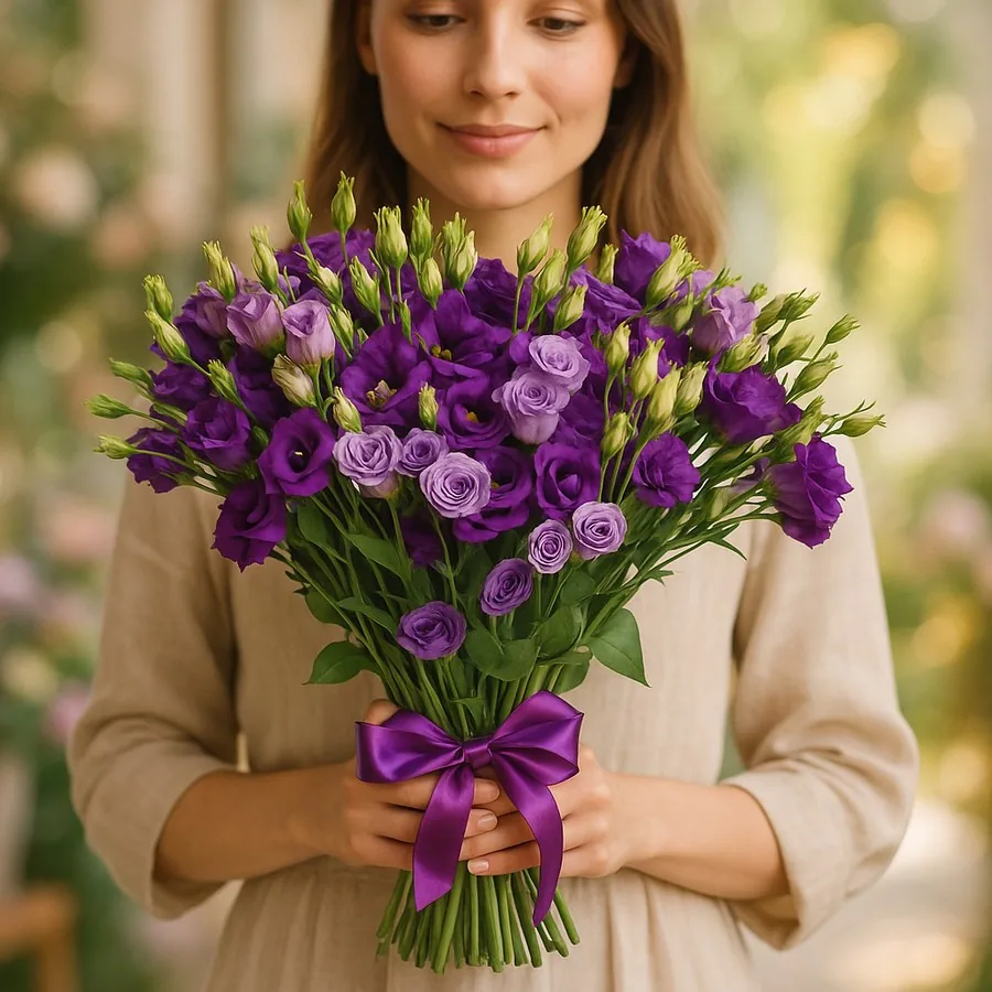 51 Lila Lisianthus Strauß