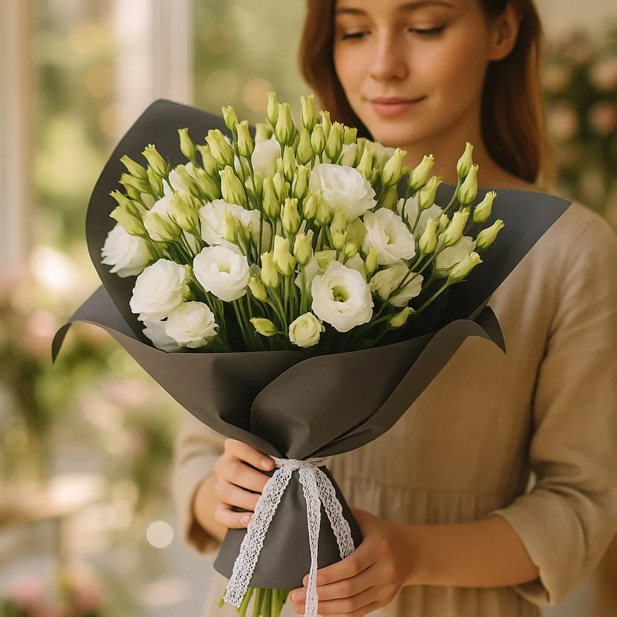 White Lisianthus Bouquet
